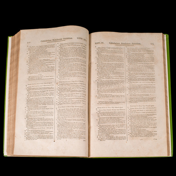 Large Antique Reference Book, Parliamentary Record, Latin Language, Georgian