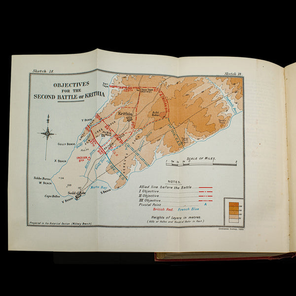 Vintage Gallipoli WWI Book, English, Military History, Maps, First World War