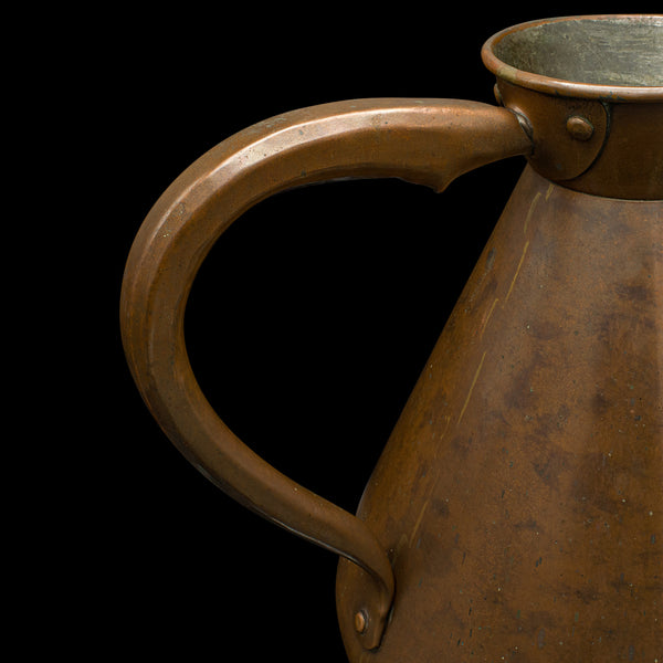 Large Antique Serving Jug, English, Copper, 2 Gallon Ewer, Victorian, Circa 1880