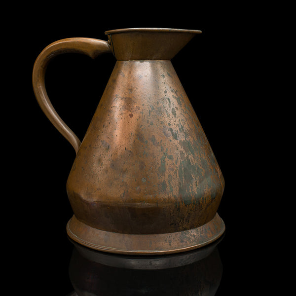 Large Antique Serving Jug, English, Copper, 2 Gallon Ewer, Victorian, Circa 1880