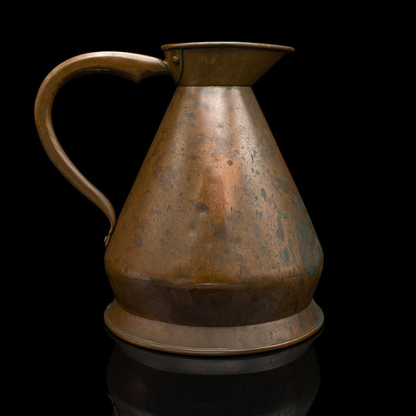 Large Antique Serving Jug, English, Copper, 2 Gallon Ewer, Victorian, Circa 1880