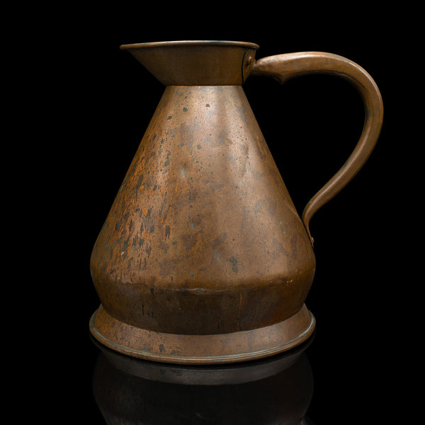 Large Antique Serving Jug, English, Copper, 2 Gallon Ewer, Victorian, Circa 1880