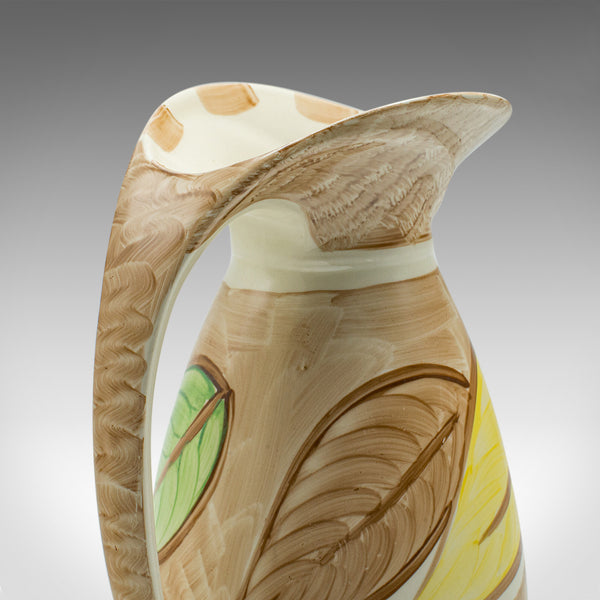Vintage Decorative Pouring Ewer, English, Ceramic, Serving Jug, Art Deco, C.1930
