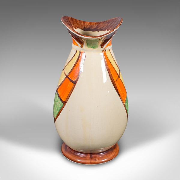Vintage Cream Pouring Jug, English, Ceramic, Decorative Server, Art Deco, C.1930