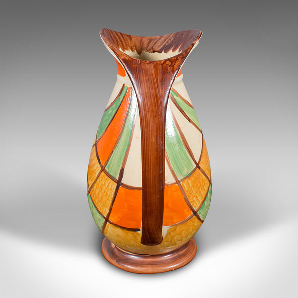 Vintage Cream Pouring Jug, English, Ceramic, Decorative Server, Art Deco, C.1930