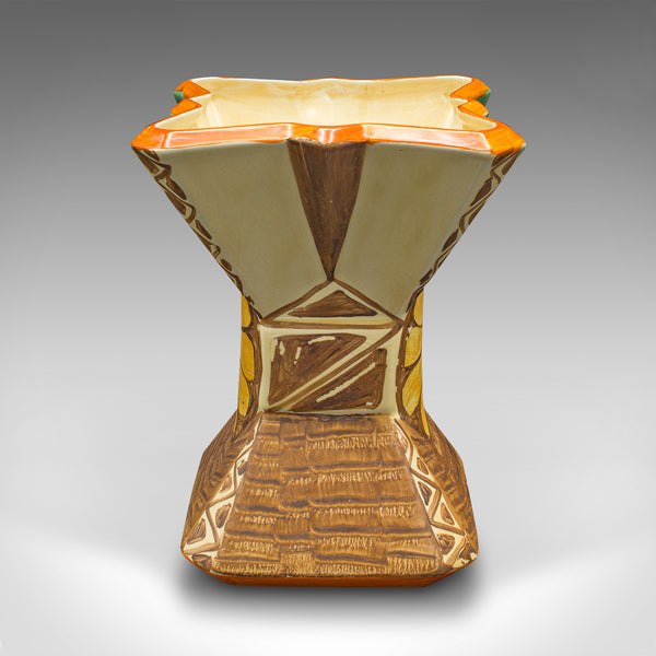 Vintage Dried Flower Vase, English, Ceramic, Decorative Sleeve, Art Deco, C.1930