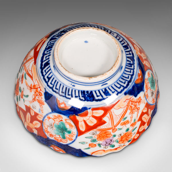 Small Antique Imari Bowl, Japanese, Ceramic, Decorative Dish, Meiji, Victorian