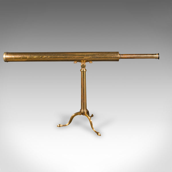 Antique Library Telescope, English, Brass, Astronomical, Dollond, Late Victorian