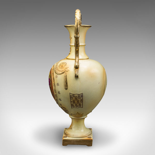 Antique Flower Vase, English, Ceramic, Baluster Urn, Continental Taste, C.1920