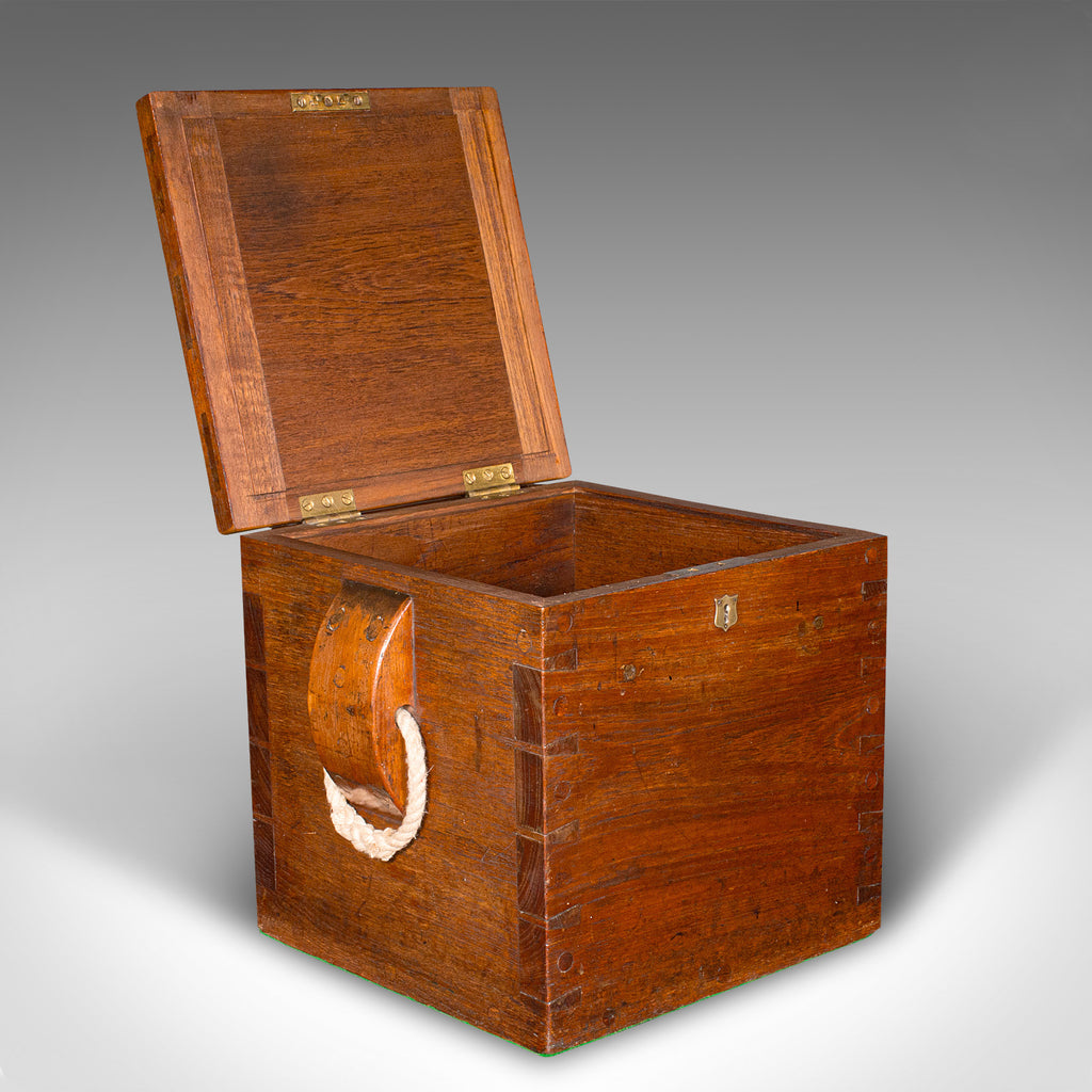 British Storage Box Antique Storage Box, English, Walnut, Fireside Bin, Military, Seat ...