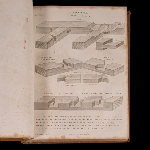 Antique Book Carpentry, Joinery, Cabinet Making, Nicholson, English, Victorian