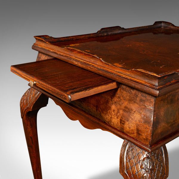 Antique Silver Display Table, English, Walnut, Georgian Revival, Late Victorian