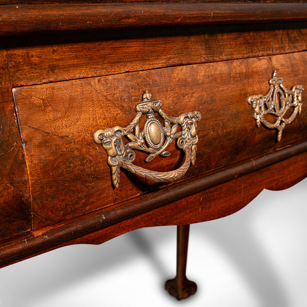 Antique Silver Display Table, English, Walnut, Georgian Revival, Late Victorian