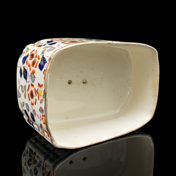 Antique Decorative Cheese Keeper, English, Ceramic, Butter Dish, Victorian, 1900