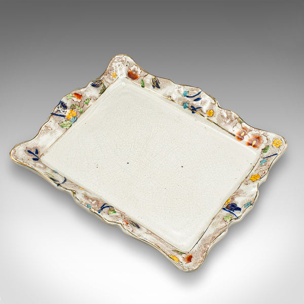 Antique Cheese Keeper, English, Ceramic, Decorative Butter Dish, Victorian, 1900