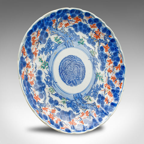 Antique Decorative Plate, Japanese, Ceramic, Serving Dish, Imari, Victorian