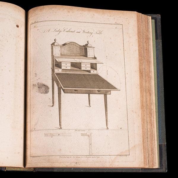 Antique Cabinet Maker's Drawing Book, Thomas Sheraton, English, Georgian, C.1812