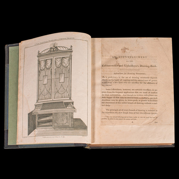 Antique Cabinet Maker's Drawing Book, Thomas Sheraton, English, Georgian, C.1812