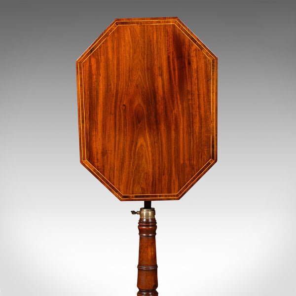 Antique Metamorphic Wine Table, English, Tilt Top, Side, Lamp, Regency, C.1820
