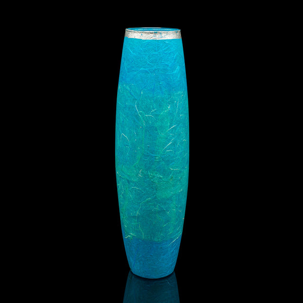 Tall Contemporary Decorative Flower Sleeve, English, Art Glass, Straw Silk Vase