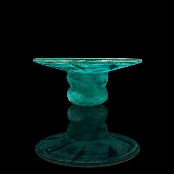 Contemporary Decorative Tea Light Stand, English Art Glass, Votive Candle Holder