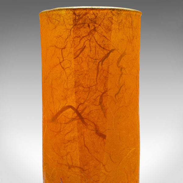 Small Contemporary Decorative Vase, English, Straw Silk Art Glass, Flower Sleeve