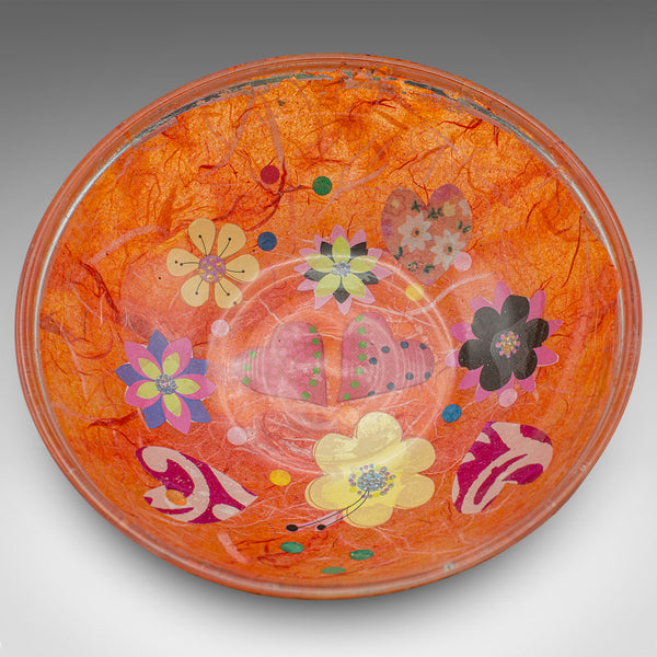Small Contemporary Pot Pourri Dish, English, Art Glass, Decorative Fruit Bowl