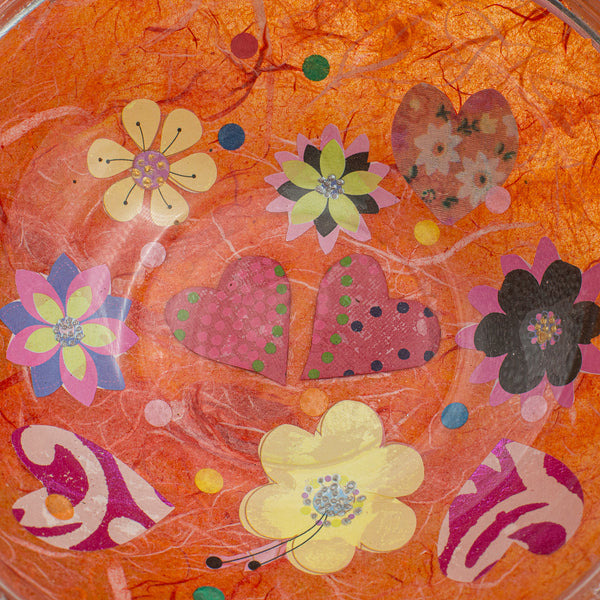 Small Contemporary Pot Pourri Dish, English, Art Glass, Decorative Fruit Bowl