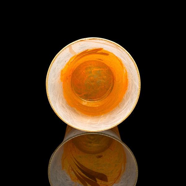 Small Contemporary Posy Jar, English, Art Glass, Flower Vase, Tea Light Holder