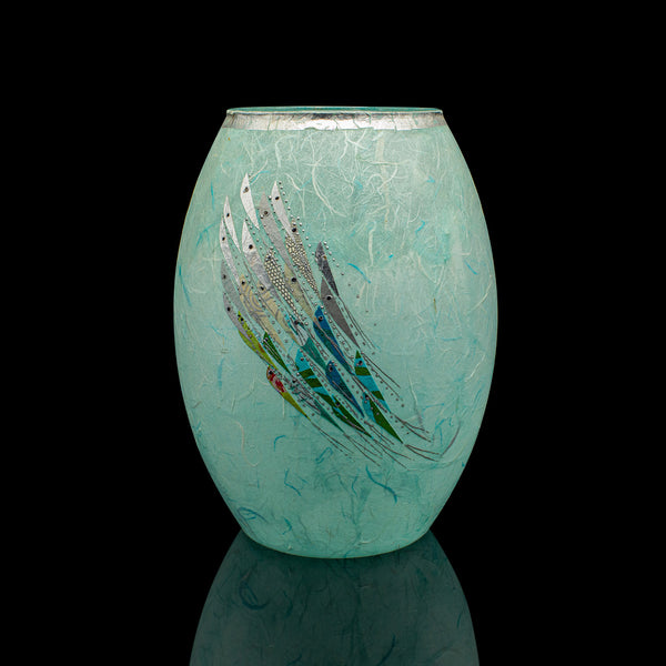 Contemporary Flower Vase, English, Art Glass, Decorative Baluster Urn, Display