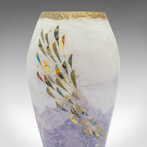Contemporary Decorative Flower Vase, English, Art Glass, Posy Sleeve, Applique