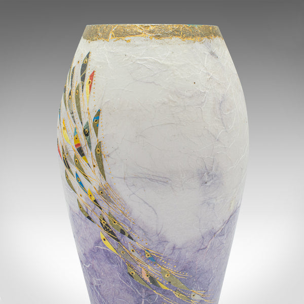 Contemporary Decorative Flower Vase, English, Art Glass, Posy Sleeve, Applique