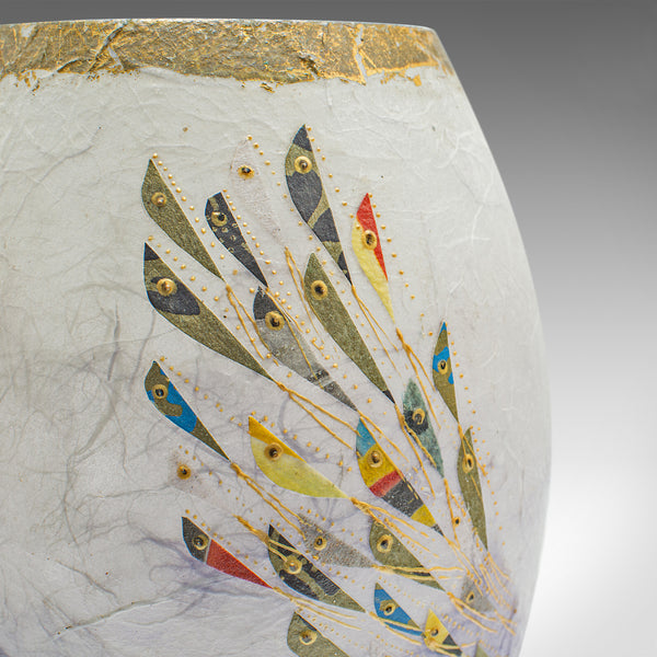 Contemporary Decorative Flower Vase, English, Art Glass, Posy Sleeve, Applique