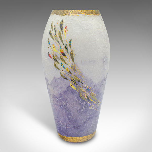 Contemporary Decorative Flower Vase, English, Art Glass, Posy Sleeve, Applique