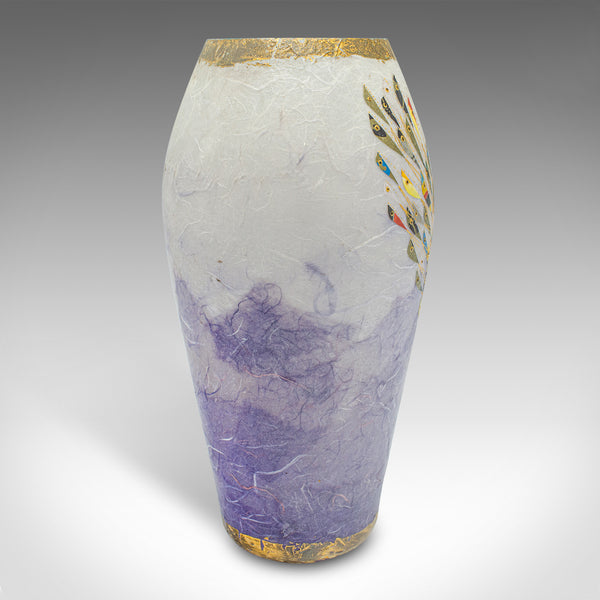 Contemporary Decorative Flower Vase, English, Art Glass, Posy Sleeve, Applique