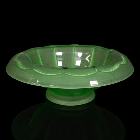 Vintage Fruit Bowl, English, Glass, Decorative Serving Dish, Art Deco, C.1930