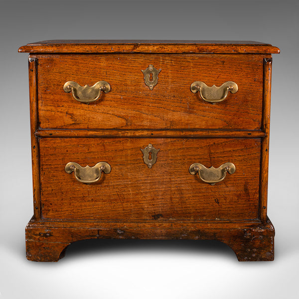 Antique Storage Chest, English, Oak, Fireside Bin, Bedside Box, Georgian, C.1780