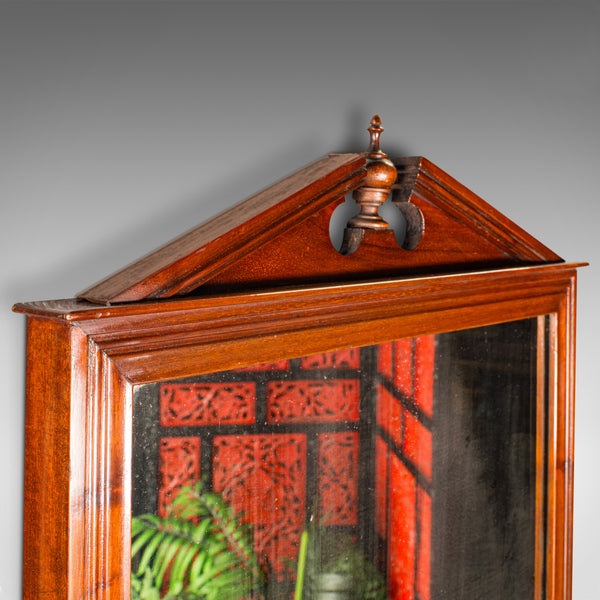 Antique Valet Mirror, Glove Box, English, Reception, Scarf Rail, Victorian, 1900
