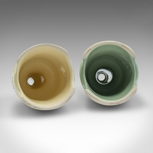 Pair Of Vintage Pie Funnels, English, Ceramic, Bakery Steam Vent, Mid Century