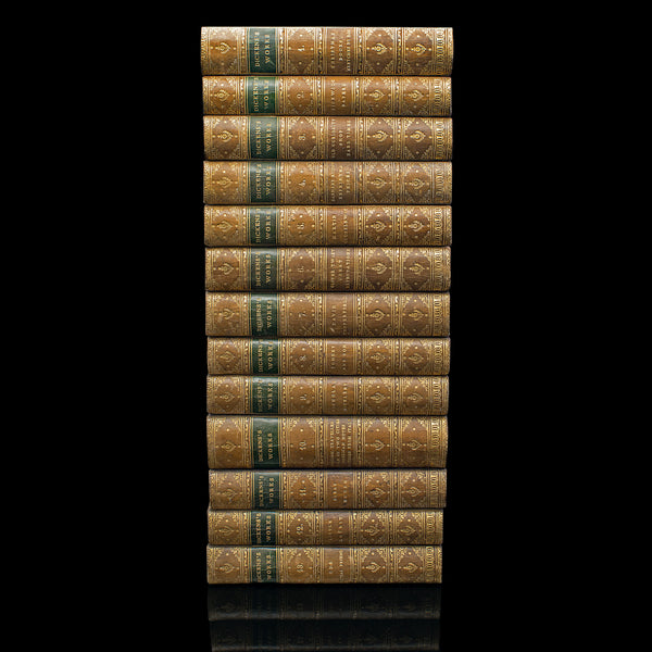 Antique Book Set, 13 Vols Charles Dickens Novels, English, Fiction, Victorian