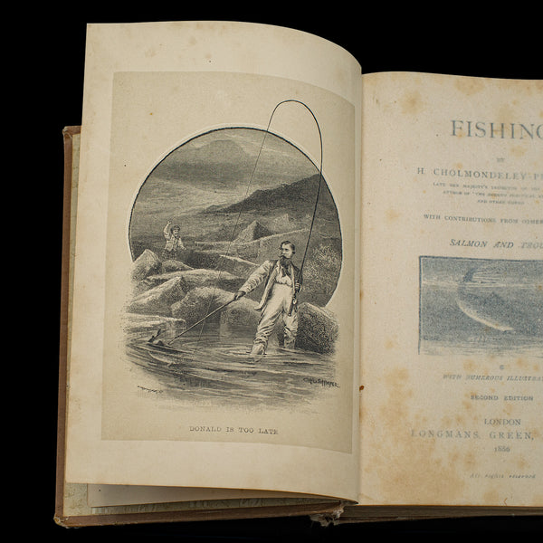 Antique Badminton Library Book, Fishing, Reference, English, Sporting Interest