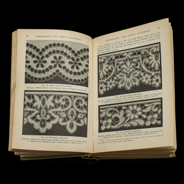 Antique Needlework Encyclopaedia, English, Embroidery, Pattern Guide, Circa 1900