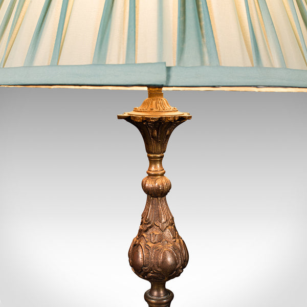 Antique Table Lamp, French, Gilt Metal, Marble, Side Light, Edwardian, C.1910