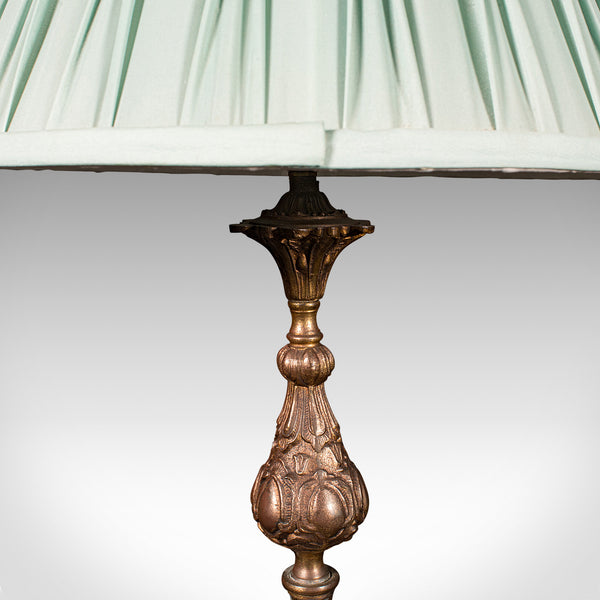 Antique Table Lamp, French, Gilt Metal, Marble, Side Light, Edwardian, C.1910