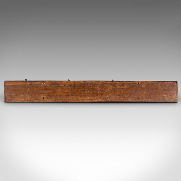 Antique Reception Wall Rack, English Oak, Hall, Coat Hooks, Aesthetic, Victorian