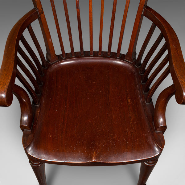 Antique Cleric's Armchair, English, Elbow Chair, Georgian Revival, Victorian