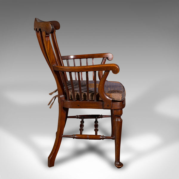 Antique Cleric's Armchair, English, Elbow Chair, Georgian Revival, Victorian