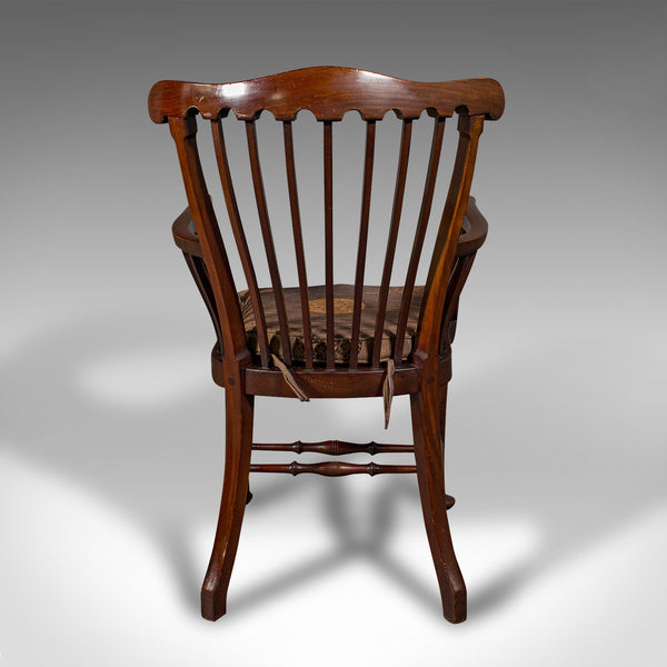 Antique Cleric's Armchair, English, Elbow Chair, Georgian Revival, Victorian