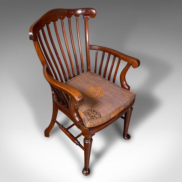 Antique Cleric's Armchair, English, Elbow Chair, Georgian Revival, Victorian