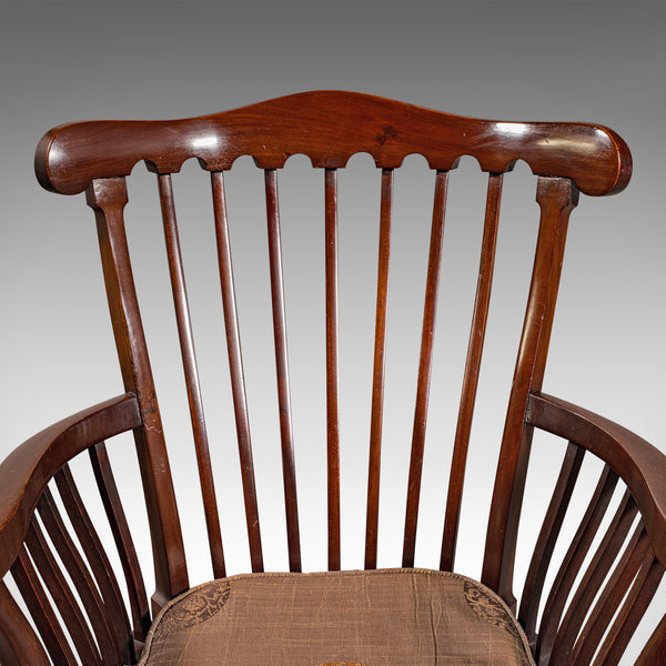 Antique Cleric's Armchair, English, Elbow Chair, Georgian Revival, Victorian